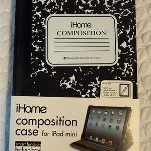 iHome Black and White Composition Case for iPad Mini